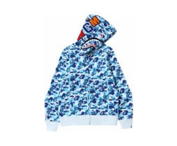 BAPE ABC Camo Shark Full Zip Hoodie Blue